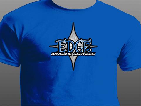 edge wireless services t-shirt blue front